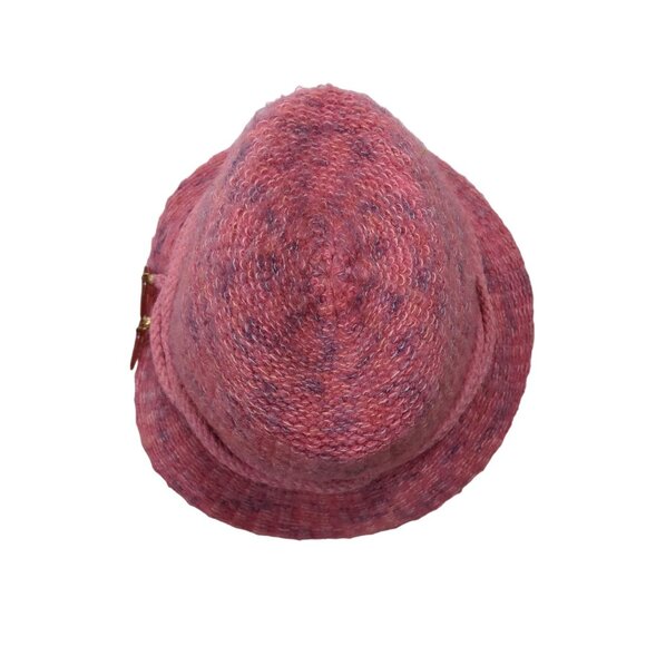 Vintage Jeffrey Lawrence Bentley Hat Wool Blend Italian Pink Slow Fashion - Picture 5 of 9